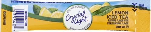 Crystal Light Sugar-Free Lemon Iced Tea On-The-Go Powdered Drink Mix 10 Count, Pack of 1