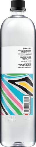 LIFEWTR, Premium Purified Water, pH Balanced with Electrolytes, 1 Liter Bottle (Pack of 5)