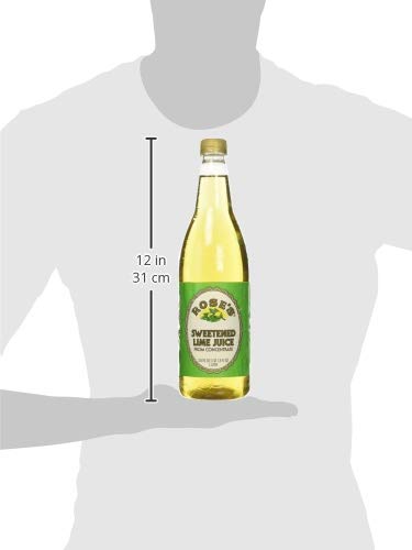 Rose’s Sweetened Lime Juice, 1 Liter (33.8 Fluid Ounces) Plastic Bottle (Pack of 2)