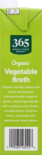 365 by Whole Foods Market, Organic Vegetable Broth, 32 Fl Oz