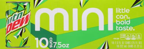 Mountain Dew Soda | Mini Cans | 7.5 Fl Oz | 20-Count