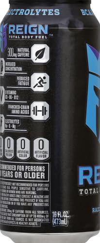 Reign Total Body Fuel Razzle Berry, 16 Fl Oz Can
