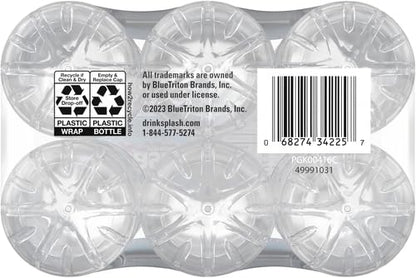 Splash Refresher Acai Grape Flavored Water, 16.9 Fl Oz, Plastic Bottle Pack of 18