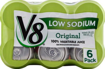V8 Original 100% Vegetable Juice, 11.5 fl oz Can (6 Pack)