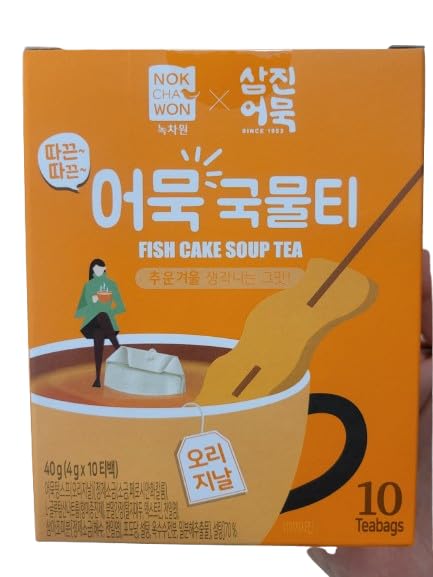 Nokchawon Fish Cake Broth Tea 어묵국물 Savory Korean Soup Base & Tea Bags with Anchovy, Kelp, Radish – 80g (8g x 10 bags) – Drinkable Broth or Cooking Stock for Eomuk Soup, Hot Pot, and Stew I DAHLORE