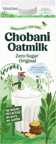Chobani Oat Milk, Zero Sugar Plain 52 Fl Oz