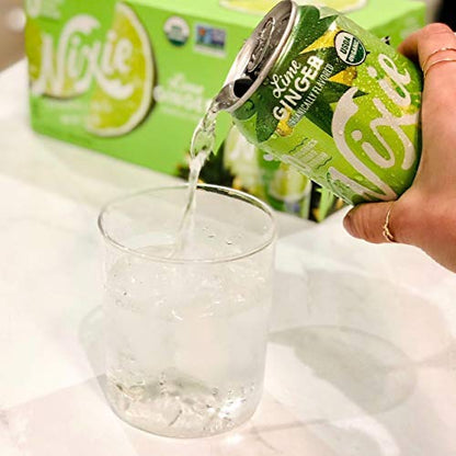 Nixie Organic Lime Ginger Sparkling Water 8 Pack, 12 FZ