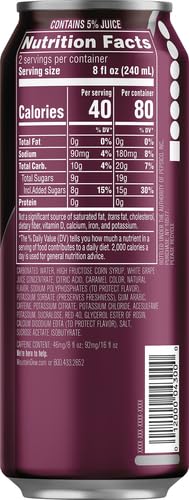 Mountain Dew Kickstart Energy Drink, Black Cherry, 16 oz (Pack of 1)