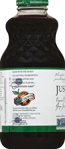R.W. Knudsen Organic Just Concord Grape Juice, 32 Ounces (Packaging May Vary) (Pack of 5)