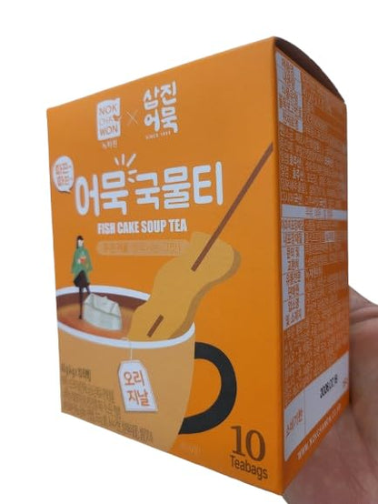 Nokchawon Fish Cake Broth Tea 어묵국물 Savory Korean Soup Base & Tea Bags with Anchovy, Kelp, Radish – 80g (8g x 10 bags) – Drinkable Broth or Cooking Stock for Eomuk Soup, Hot Pot, and Stew I DAHLORE
