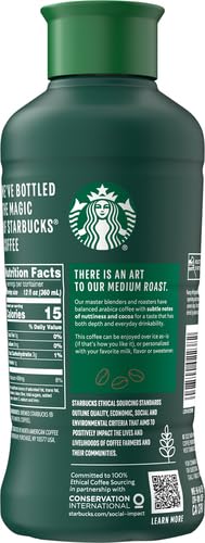 Starbucks Medium Roast Iced Coffee, Black Unsweetened, 48 Fl Oz Bottle