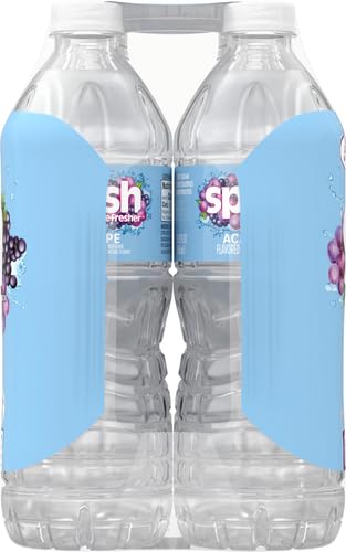 Splash Refresher Acai Grape Flavored Water, 16.9 Fl Oz, Plastic Bottle Pack of 18