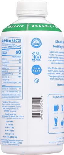 MALK Organic Vanilla Almond Milk, 28 FZ