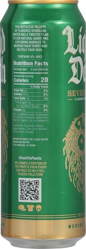 Liquid Death Severed Lime Sparkling Water Single, 19.2 FZ (Pack of 5)