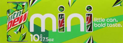 Mountain Dew Soda | Mini Cans | 7.5 Fl Oz | 20-Count