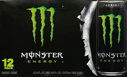 Monster Energy Drink, Green, Original, 16 Ounce (Pack of 12)