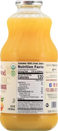 Lakewood Organic Pure Orange Juice, 32 FZ (Pack of 5)