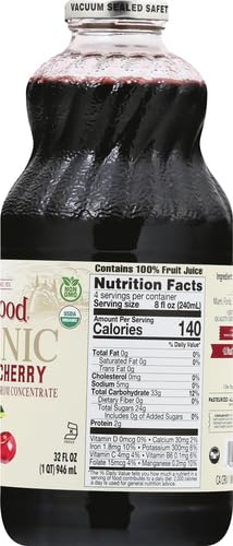 Lakewood, Organic Pure Cherry Tart Juice, 32 oz (Pack of 4)
