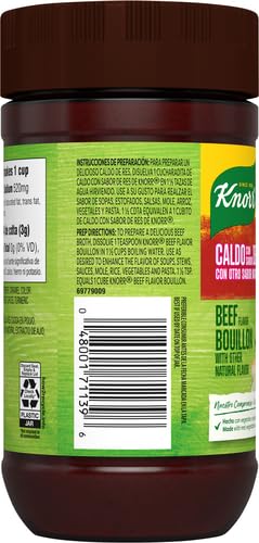 Knorr Beef Flavor Bouillon For Sauces, Soups and Stews Granulated Fat and Cholesterol Free 7.9 oz(Pack of 1)