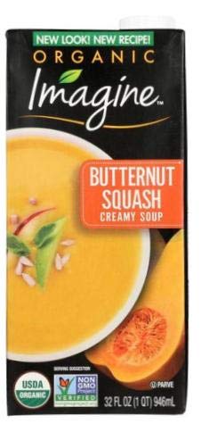 Imagineig Organic Soup Variety Pack: Super Greens, Sweet Pea, Creamy Garden Tomato, Creamy Butternut Squash, 32 ounce (Pack of 4)
