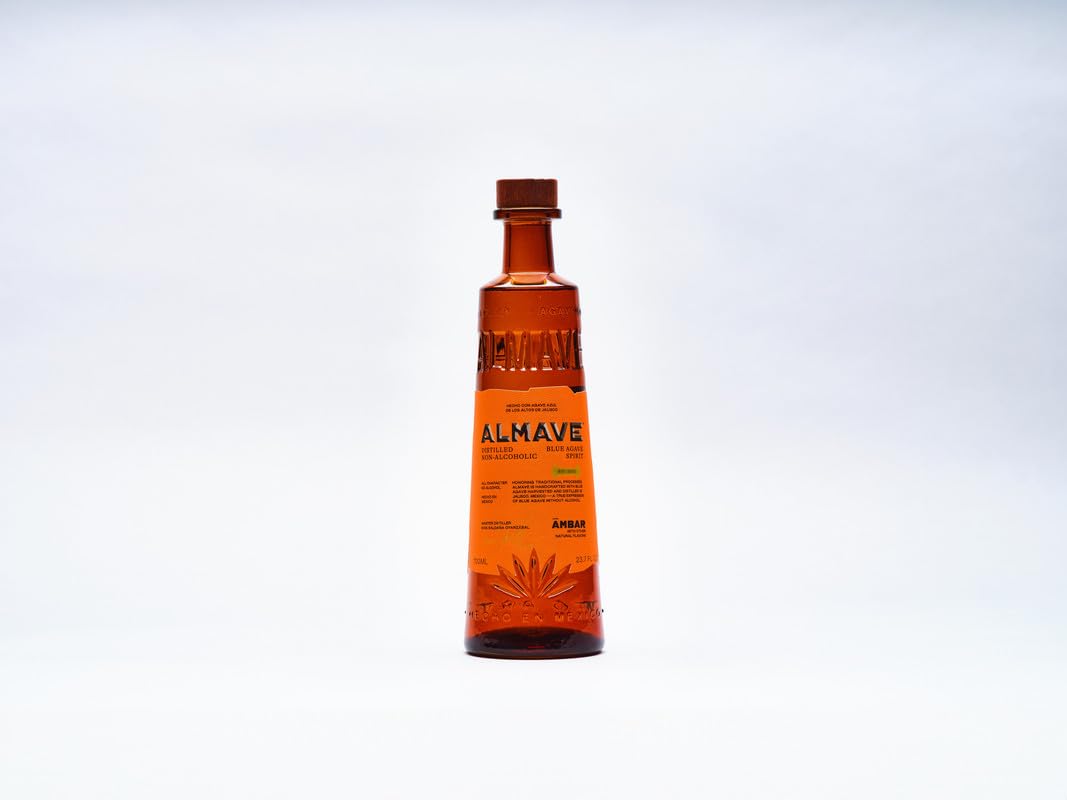 Almave Ambar Non-Alcoholic Blue Agave Spirit – The First Premium Tequila Alternative Made with Blue Agave – Handcrafted in Jalisco, Mexico