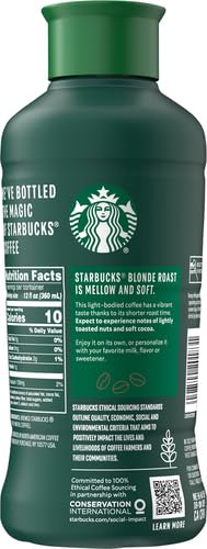 Starbucks Blonde Roast Iced Coffee, Black Unsweetened, 48 Fl Oz Bottle