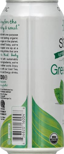 Steaz Organic Iced Green Tea, Mint, 16 oz
