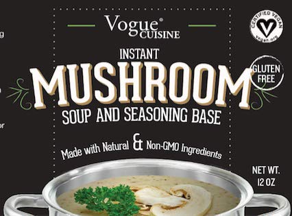 Vogue Cuisine Mushroom Soup & Seasoning Base - Low Sodium & Gluten Free (12 oz)