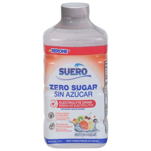 Repone, Zero Sugar Fruit Punch Electrolyte Drink, 33.8 Fl Oz
