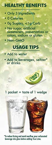 TRUE LIME and TRUE LEMON Water Enhancers, Bulk Dispenser Packs, 0 Calorie Drink Mix Packets (100 Count Each)