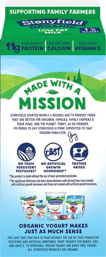 Stonyfield Organic Milk Ultra Pasteurized Half Gallon, 1%, 64 oz