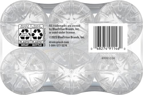 Splash Blast Water, Lemon, 16.9 Fl Oz | Pack of 30 | Plastic Bottle