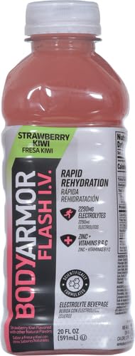 BODYARMOR Flash IV Strawberry Kiwi Electrolyte Beverage, 20 Fl Oz