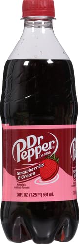 Dr Pepper Strawberries and Cream Soda, 20 fl oz bottle