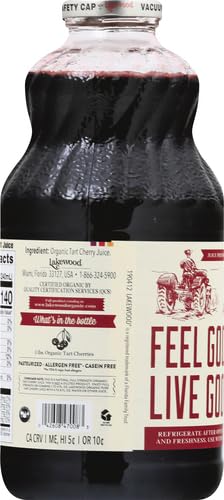 Lakewood, Organic Pure Cherry Tart Juice, 32 oz (Pack of 4)