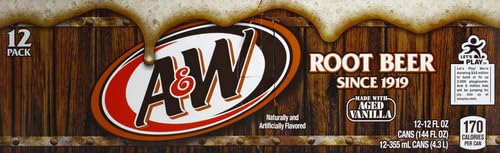 A&W Root Beer Cans | 12 fl. oz. | 12 Pack | Pack of 2