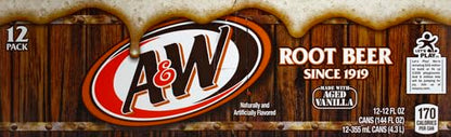 A&W Root Beer Cans | 12 fl. oz. | 12 Pack | Pack of 2