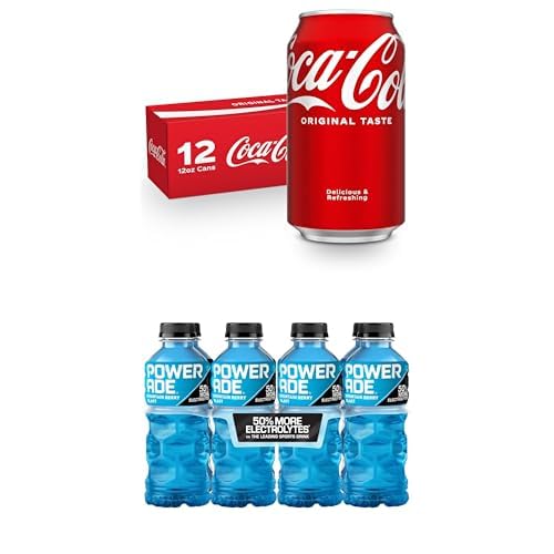 Bundle of Coca Cola 12 oz, 12 Pack & Powerade Berry Blast 20 oz, 8 pack