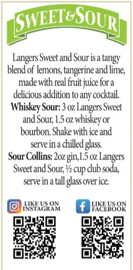 Langers Sweet and Sour Cocktail Mix, Made with Real Fruit Juice, 32 Fl Oz (Pack of 4)
