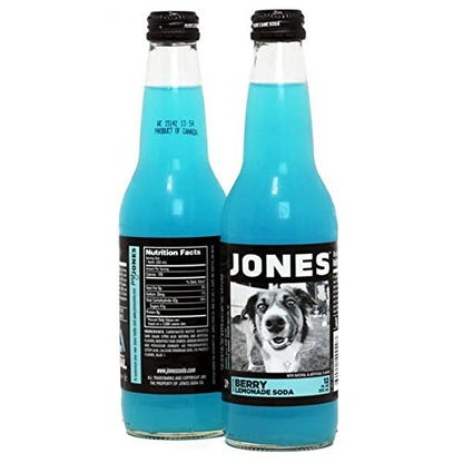 Jones Soda Co. Berry Lemonade Soda Flavor | 100% Cane Sugar Soda | Craft Soda Pop | Soda Soft Drinks | 12 Oz Glass Bottle Soda (4 - Pack)