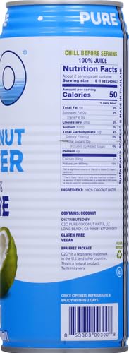 C2O Pure Coconut Water, Unsweetened, 17.5 oz