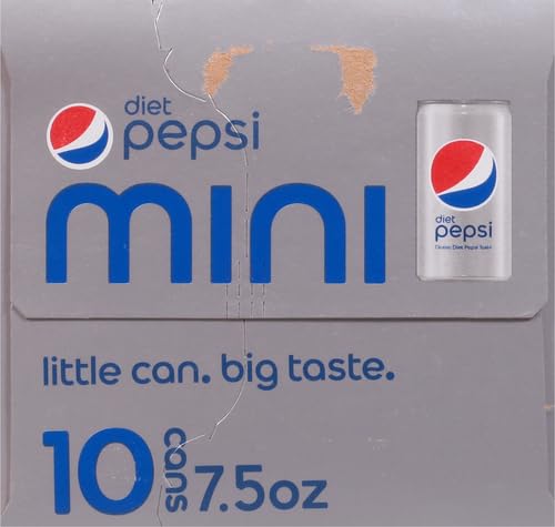 Diet Pepsi Soda, 7.5 Ounce Mini Cans, (Two packs of 10)