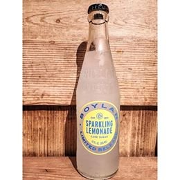 Boylan Sparkling Lemonade Cane Sugar Sodas, 12 fl oz (24 Glass Bottles)