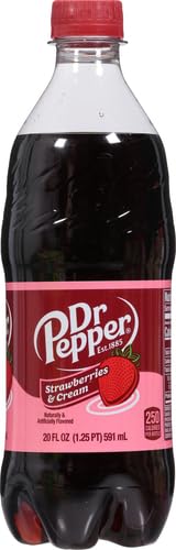 Dr Pepper Strawberries and Cream Soda, 20 fl oz bottle