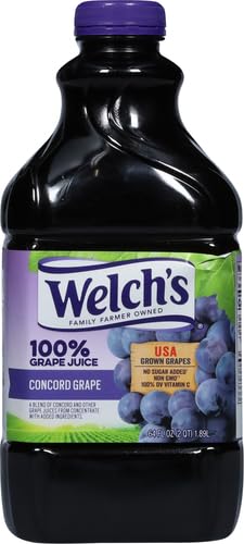 Welch's 100% Concord Grape Juice, No Sugar Added, 64 oz