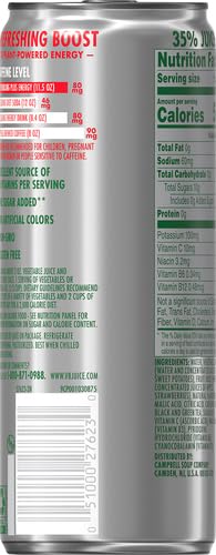 V8 +Energy Sparkling Strawberry Kiwi Juice Energy Drink, 11.5 fl oz Can (Pack of 4)