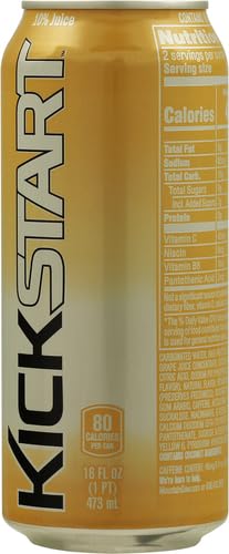Mountain Dew Kickstart, Pineapple Orange Mango, 16 Fl Oz (Pack of 6)