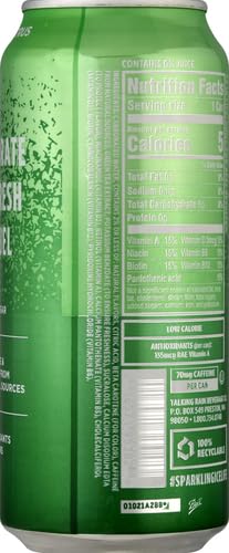 Sparkling Ice® +Caffeine, Citrus Twist Flavored Sparkling Water with Caffeine, Zero Sugar, with Vitamins and Antioxidants, Low Calorie Beverage, 16 fl oz Can (Pack of 2)