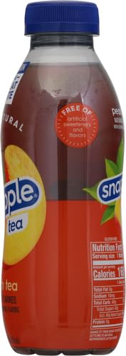 Snapple Peach Tea, 16 fl oz recycled plastic bottle (Pack of 5)