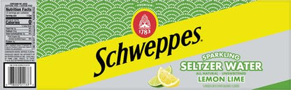 Schweppes Lemon Lime Seltzer, 12 fl oz cans, 12 pack